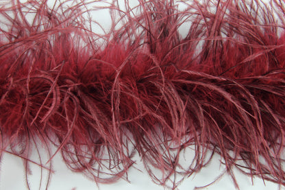 Ostrich/Marabout Boa 1.8m - 2ply Burgundy