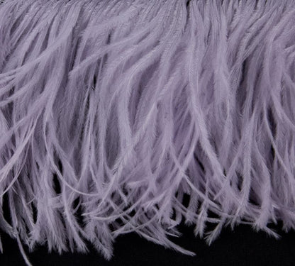 Ostrich Fringe 13-15cm depth per metre - 2 ply Pale Lilac