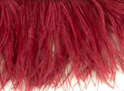 Ostrich Fringe 13-15cm depth per metre - 4 ply Cerise