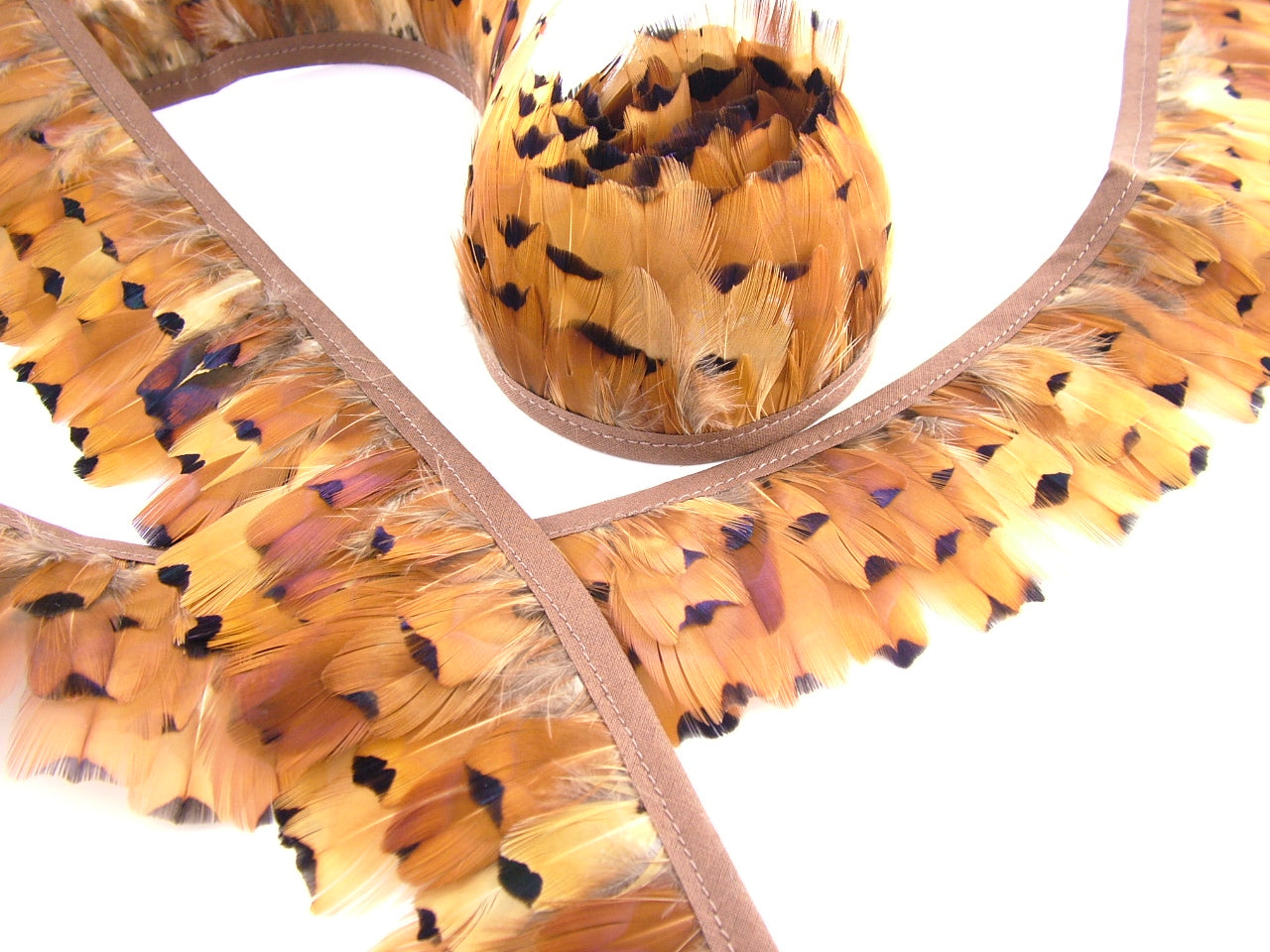 Pheasant Gold Side Fringe per metre