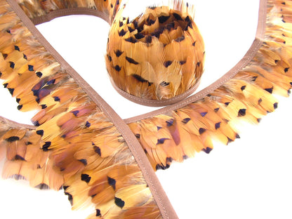 Pheasant Gold Side Fringe per metre