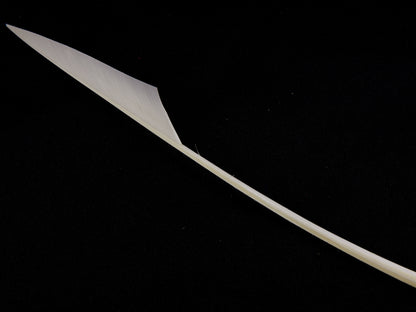 Cut Shaped Goose Spear Feather Ivory