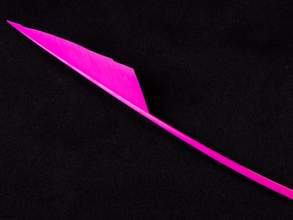 Cut Shaped Goose Spear Feather Shocking Pink