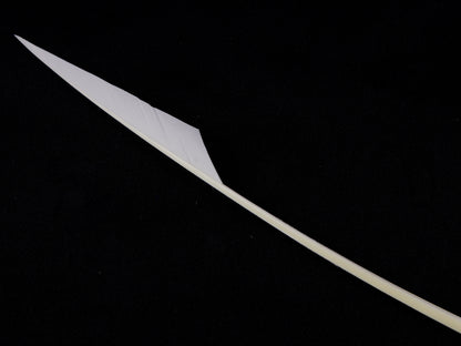 Cut Shaped Goose Spear Feather White