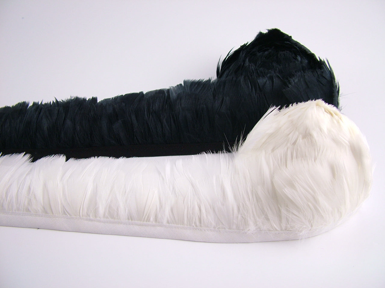 Goose Coquille Feather Fringe per metre