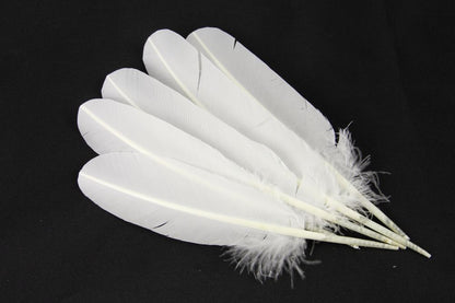Turkey Quill Feather (25-30cm) White