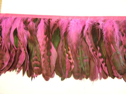 Shocking pink chinchilla coque fringe