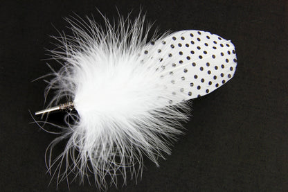 spot brooch white