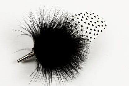 spot brooch black