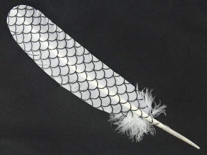 Decorative Printed Feathers Abstract Fish Scale
