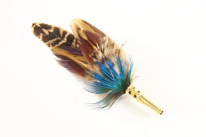 Blues Feather Brooch - BLUEPH (Pack 3)