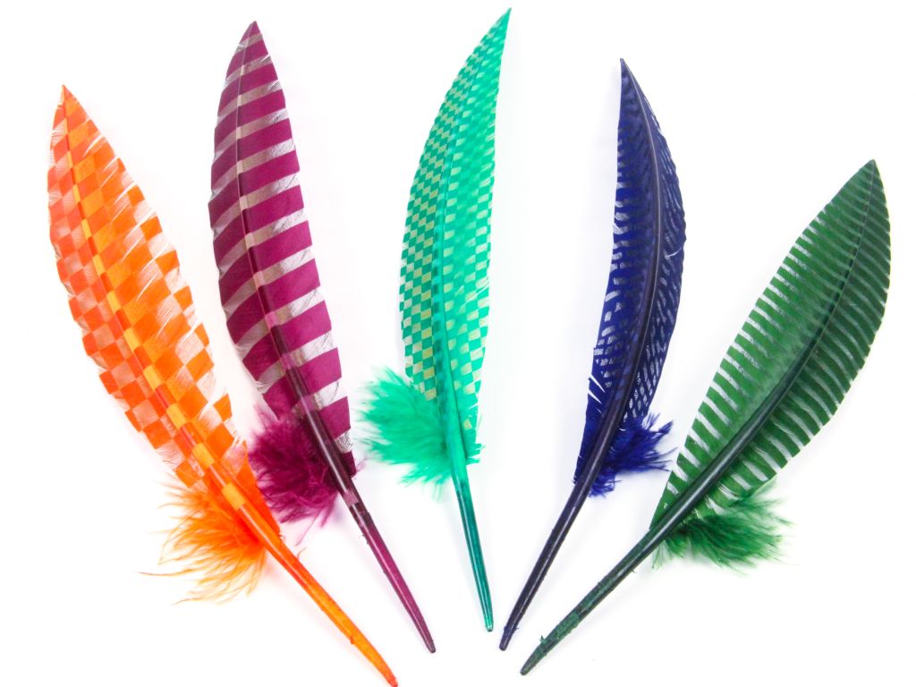 Engraved Pattern Imitation Goose Quill (Pack of 3)