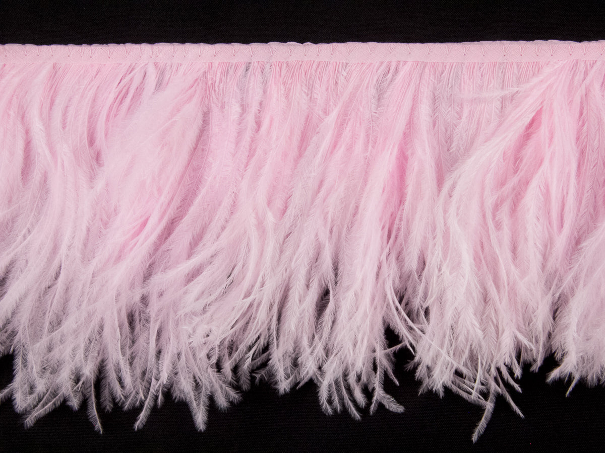 2 Ply Ostrich Feather Fringe 10 cm depth - Fashion Colours