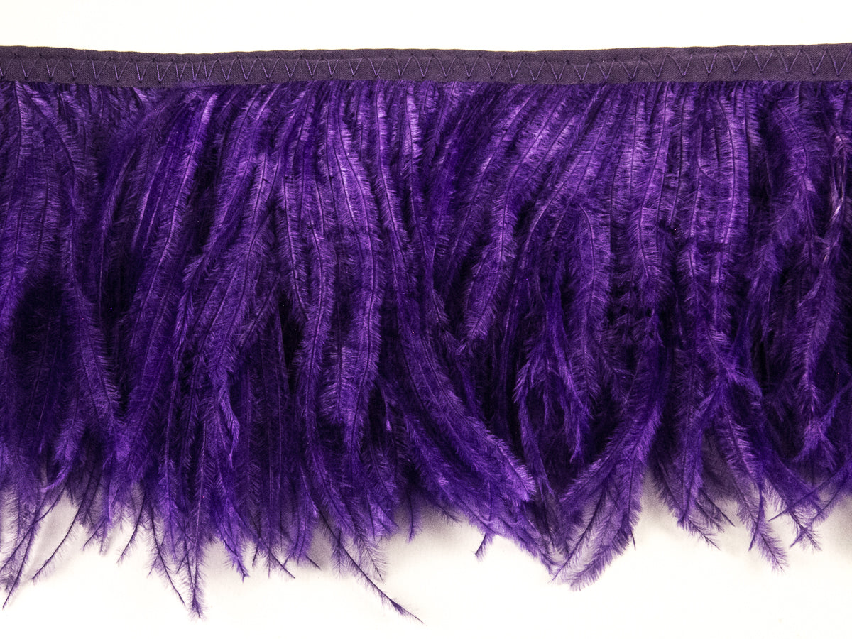 2 Ply Ostrich Feather Fringe 10 cm depth - Fashion Colours