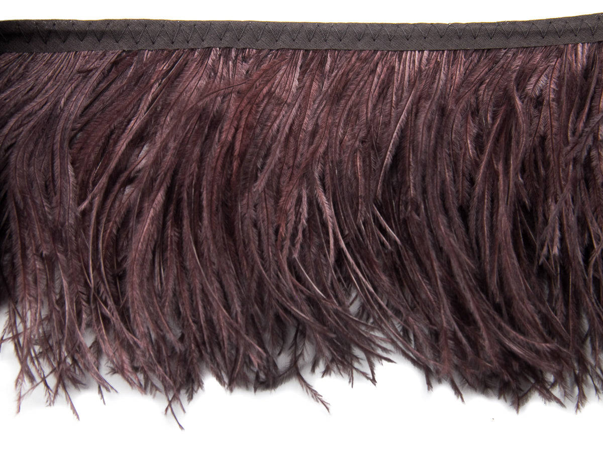 2 Ply Ostrich Feather Fringe 10 cm depth - Fashion Colours