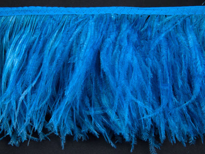 2 Ply Ostrich Feather Fringe 10 cm depth - Fashion Colours