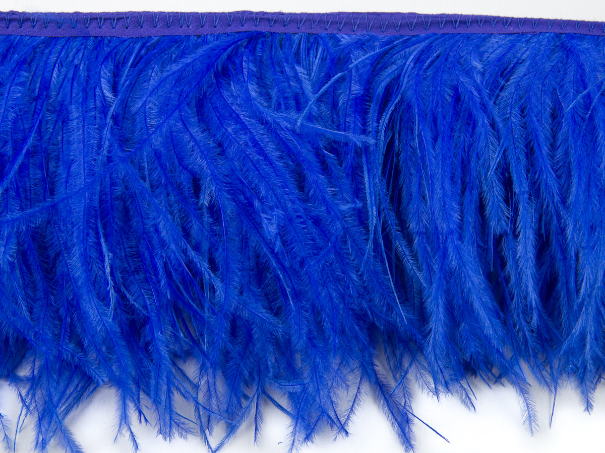 2 Ply Ostrich Feather Fringe 10 cm depth - Fashion Colours