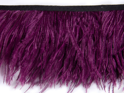 2 Ply Ostrich Feather Fringe 10 cm depth - Fashion Colours