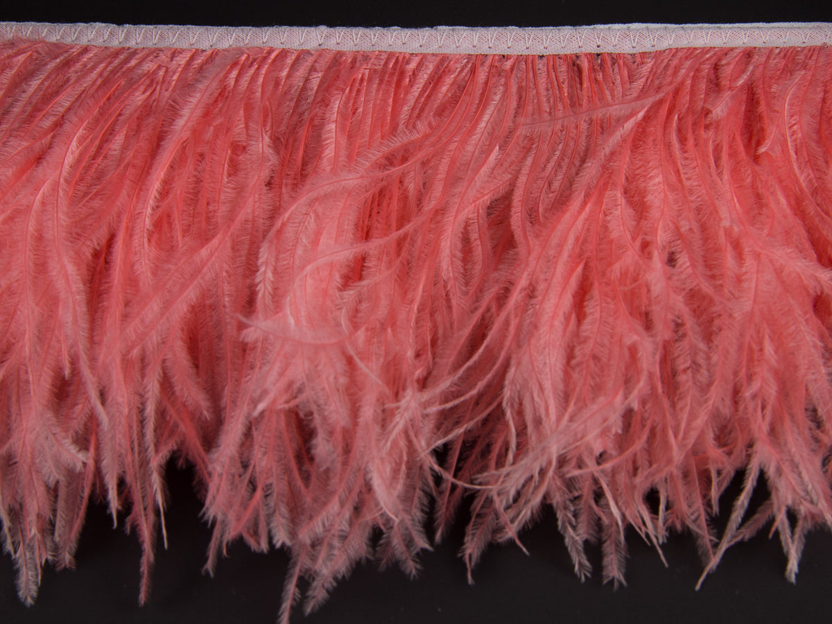 2 Ply Ostrich Feather Fringe 10 cm depth - Fashion Colours