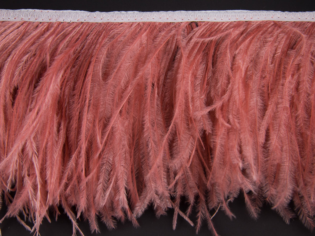 2 Ply Ostrich Feather Fringe 10 cm depth - Fashion Colours