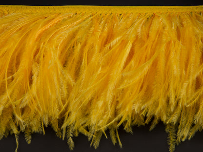 2 Ply Ostrich Feather Fringe 10 cm depth - Fashion Colours