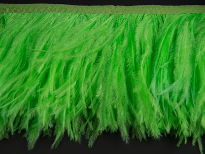 2 Ply Ostrich Feather Fringe 10 cm depth - Fashion Colours