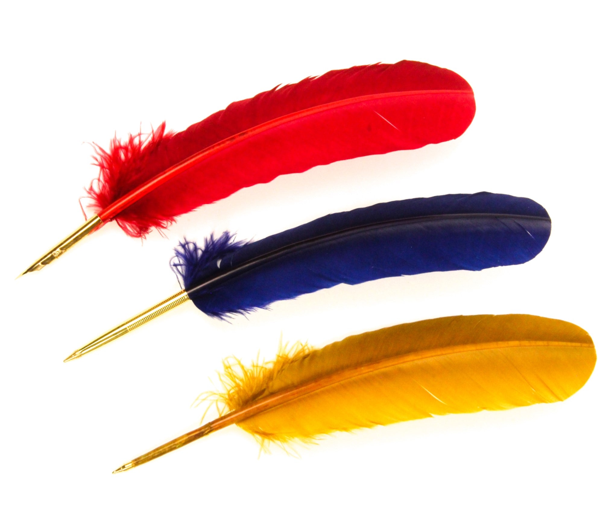 Turkey Quill Feather Pens - Deluxe finishes (Pack of 10)