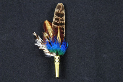 Blues Feather Brooch - BLUEPH (Pack 3)