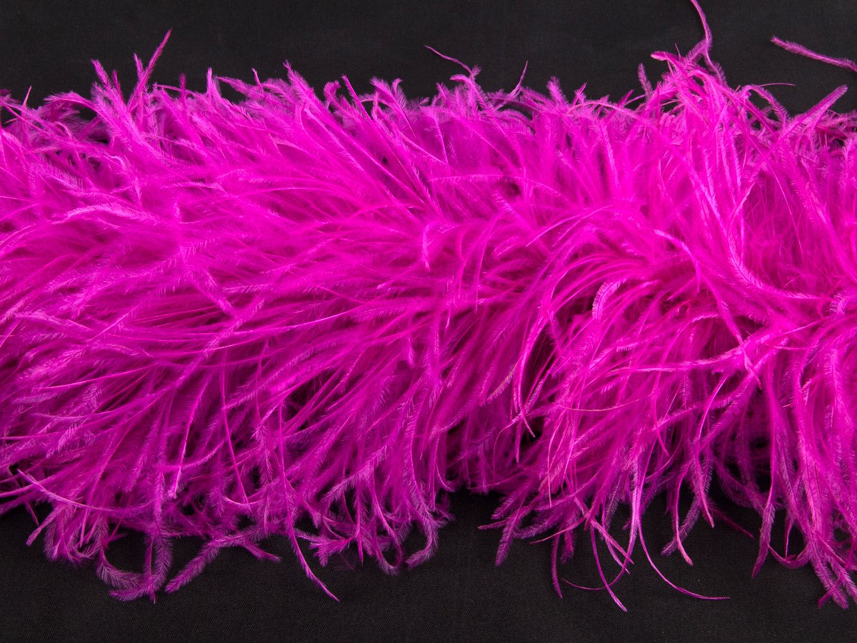 Ostrich Feather Boa with Stripped Coque - Dancewear Colours