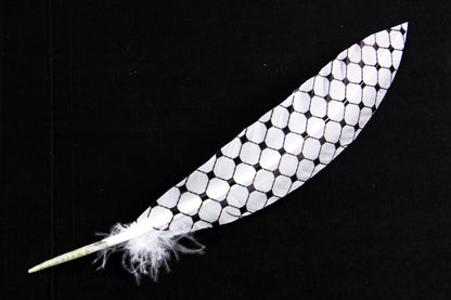 Print Pattern Trimmed Turkey Quill (Pack of 3)