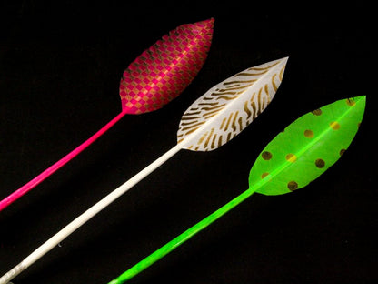 Engraved Pattern Teardrop Quill (Pack of 3)
