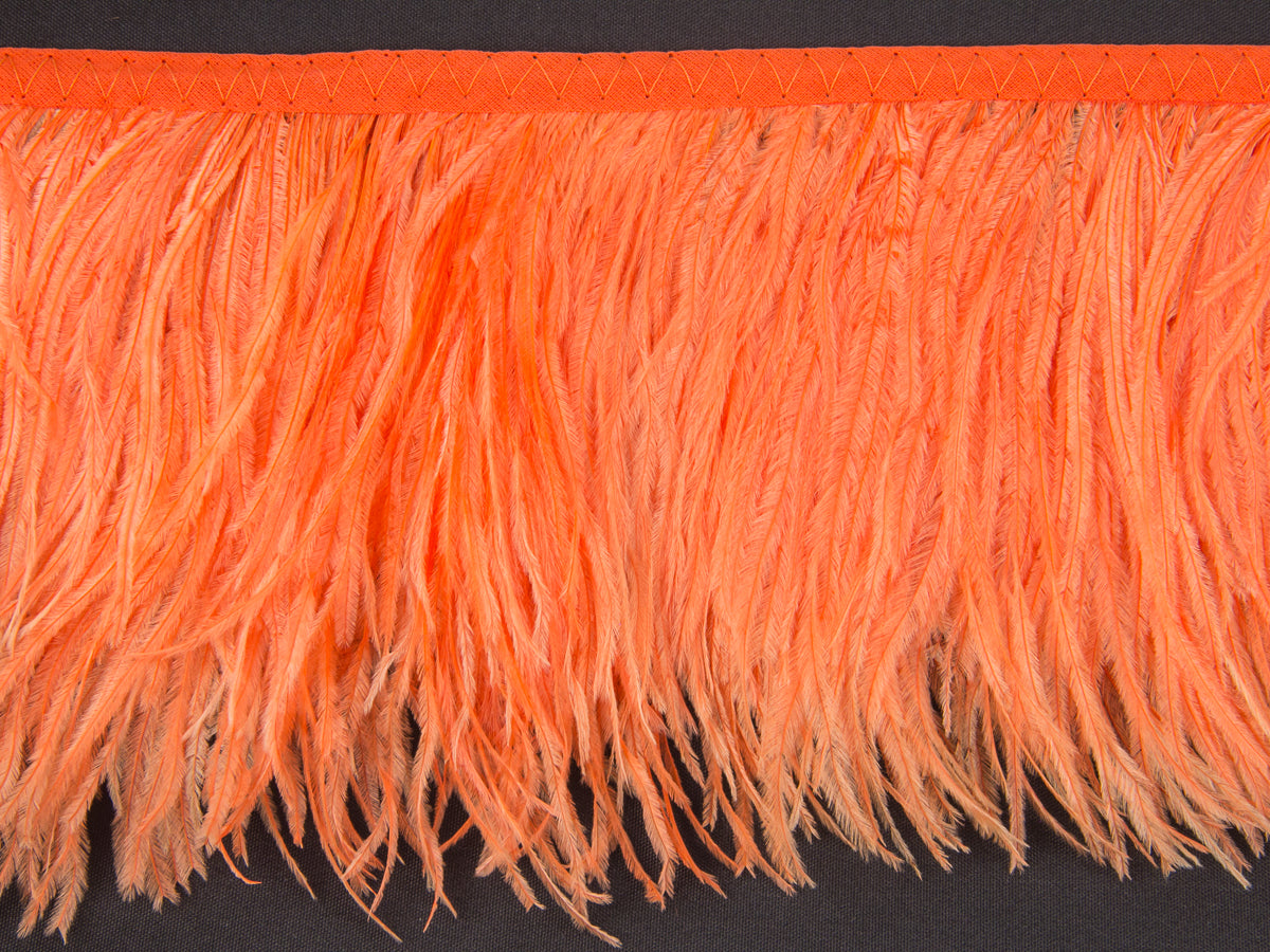 2 Ply Ostrich Feather Fringe 10 cm depth - Fashion Colours