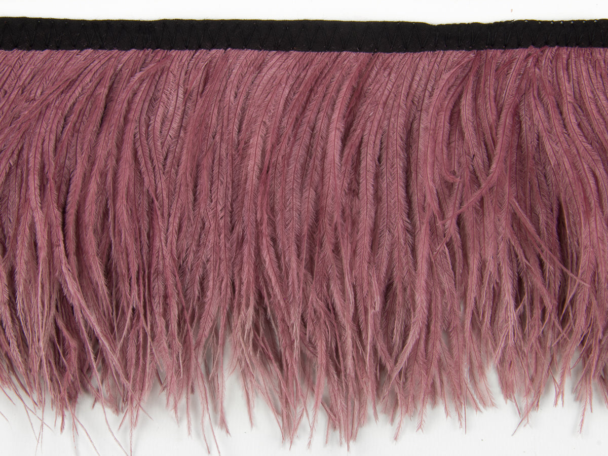 2 Ply Ostrich Feather Fringe 10 cm depth - Fashion Colours