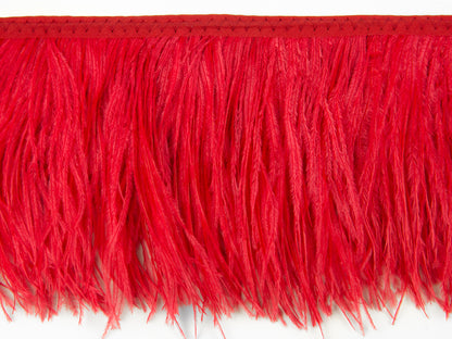 2 Ply Ostrich Feather Fringe 10 cm depth - Fashion Colours