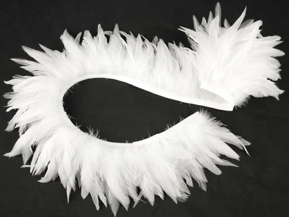 White Schlappen Feather Fringe